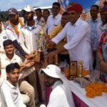 68th district level 19 year old cricket sports competition concluded. Conclusion of 68th District Level 19 Year Cricket Sports Competition: SBS Sabalpura team won the final match, winners were honored with trophy and citation - reengus News