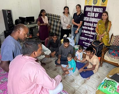 Club gave ration, white sticks and cricket kit to blind children