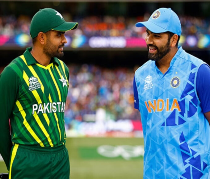 captain rohit with babar azam