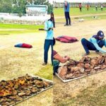 Ranji Trophy 2024-25: Bihar crossed the limits in arranging Jugaad, showed Onakha sight to the world to dry the cricket pitch. ranji trophy 2024-25 bihar cricket use upla or goitha to dry cricket pitch for bihar vs karnataka match