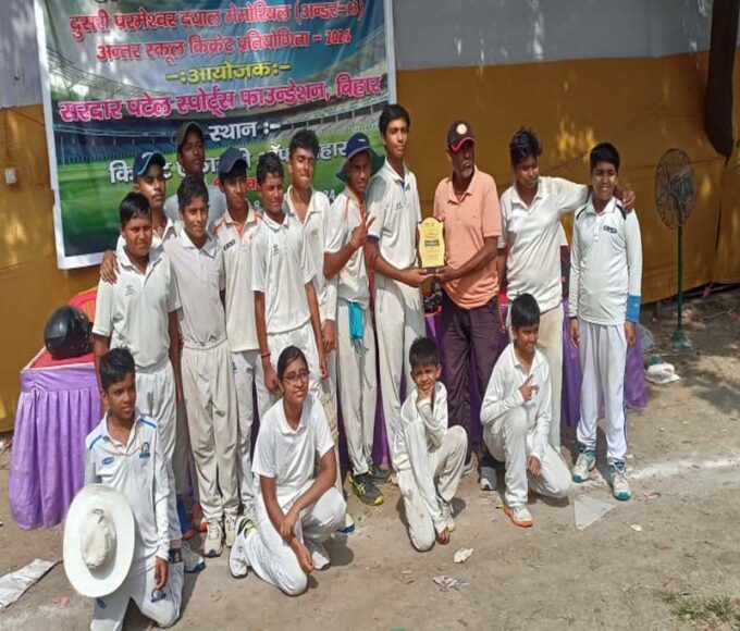 School of Cricket in the final of Dr. Parmeshwar Dayal Memorial School Cricket Tournament