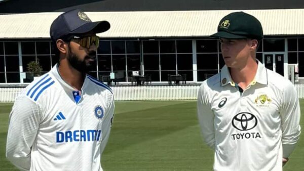 india all out for 107 runs against australia 1st unofficial test ind a vs aus a ruturaj gaikwad devdutt padikkal IND A vs AUS A: दिवाली के दिन टीम इंडिया का बुरा हाल, ऑस्ट्रेलिया ने किया चारों खाने चित्त; 107 रनों पर ऑलआउट