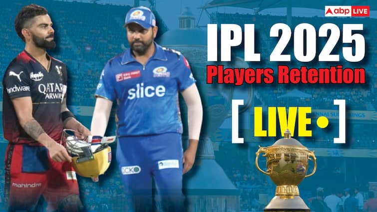 ipl 2025 all team retained players list IPL 2025 Players Retention Announcement Live updates CSK KKR MI RCB LSG SRH PBKS GT MS Dhoni Rishabh Pant