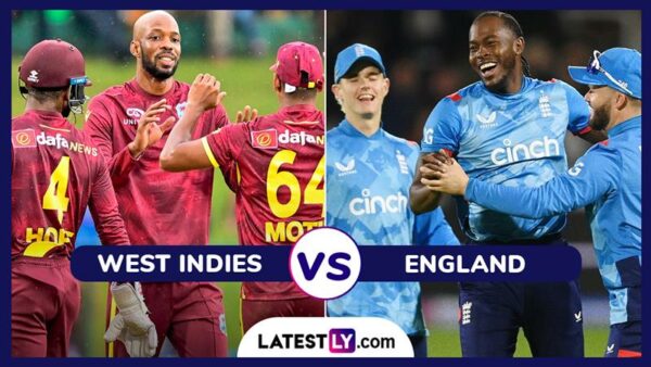 WI vs ENG 1st ODI 2024 Scorecard: West Indies beat England by 8 wickets in the first ODI using Duckworth-Lewis (DLS) method, Gudkesh Moti and Evin Lewis shine, see the scorecard of the match here