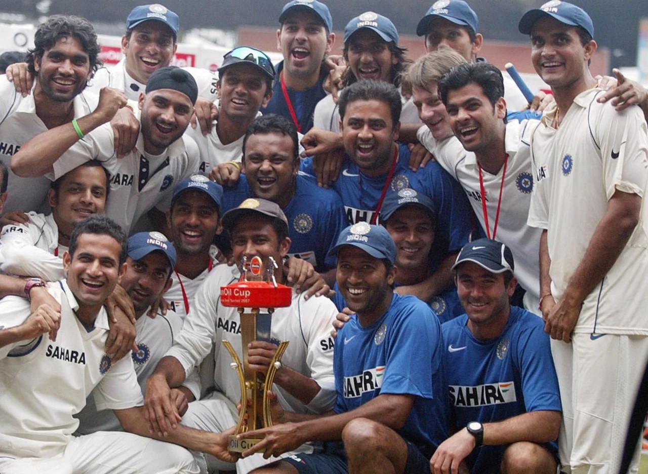 This photo of the Indian team is from December 2007, when the team last visited Pakistan.