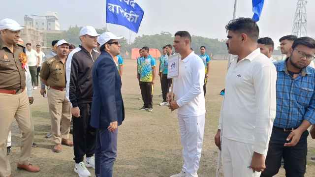 District Magistrate getting introduced to Lakhimpur Kheri team