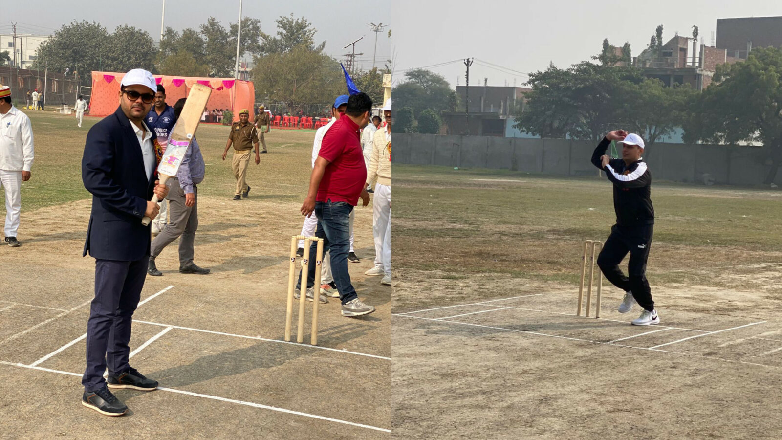 Inter-district Police Cricket Competition Lucknow Zone: First match between Lakhimpur Kheri and Sultanpur. Inter-district police cricket competition Lucknow zone, First match Lakhimpur Kheri and Sultanpur.