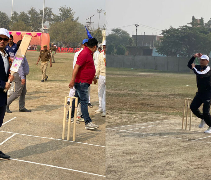 Inter-district Police Cricket Competition Lucknow Zone: First match between Lakhimpur Kheri and Sultanpur. Inter-district police cricket competition Lucknow zone, First match Lakhimpur Kheri and Sultanpur.