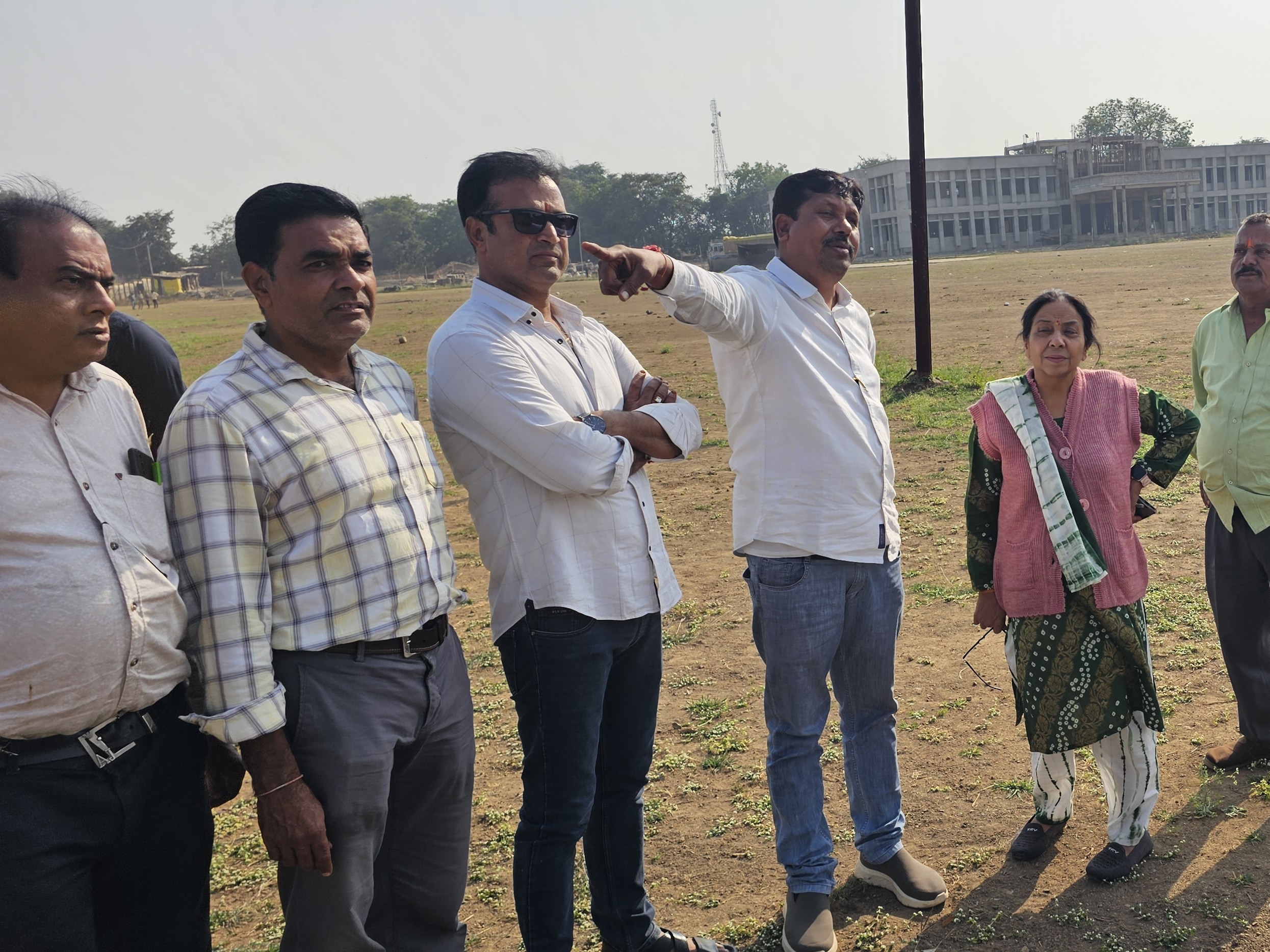 Members of the Public Participation Committee have inspected the playground being built.