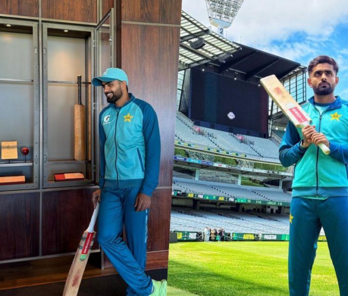 Honor of Pakistan Cricket, Babar Azam's bat included in the Long Room of Melbourne Cricket Ground!