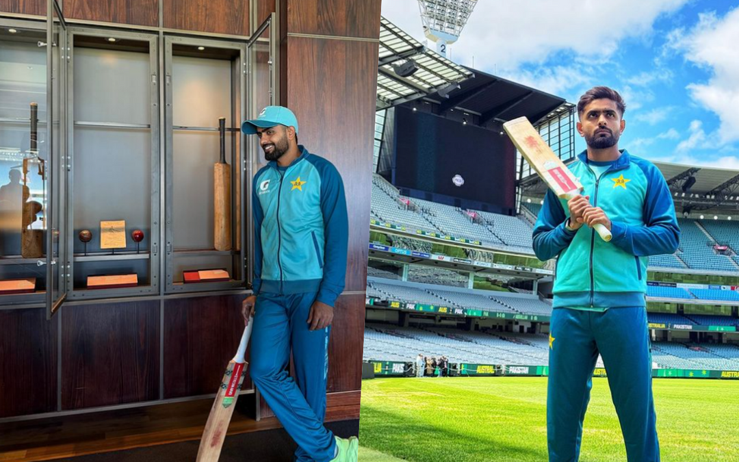 Honor of Pakistan Cricket, Babar Azam's bat included in the Long Room of Melbourne Cricket Ground!