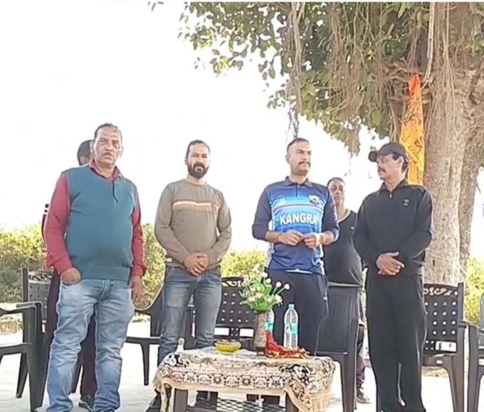 Kangra DSP Ankit Sharma inaugurates 'Tea Ten Sunday Cricket League COSCO Tournament'