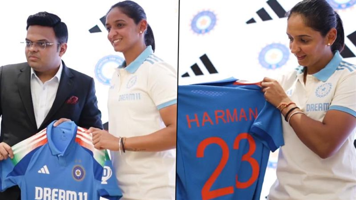 Team India New ODI Jersey Unveiled! Indian cricket team will be seen in a new look in ODI, Harmanpreet Kaur and Jai Shah unveiled the new Adidas kit, watch video