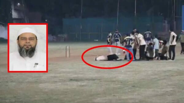 cricket players death: died while playing cricket, suddenly fell on the pitch and lost his life...video viral