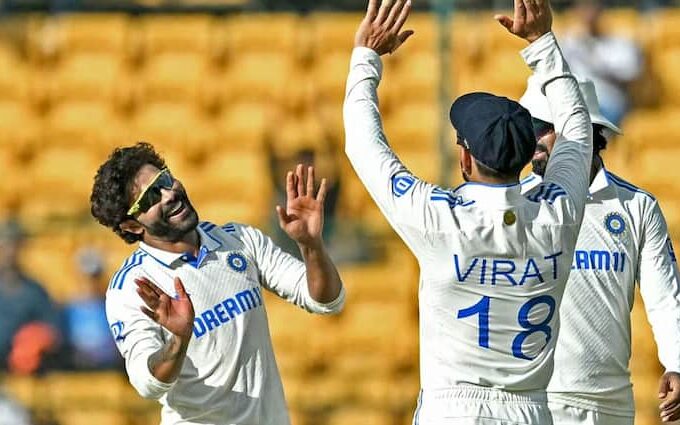 ravindra jadeja becomes fifth indian highest wicket taker test cricket surpasses ishant sharma zaheer khan ind vs nz 3rd test ND vs NZ: भारत के लिए टेस्ट में सबसे ज्यादा विकेट लेने वाए 5वें गेंदबाज बने रवींद्र जडेजा, इशांत और जहीर को छोड़ा पीछे