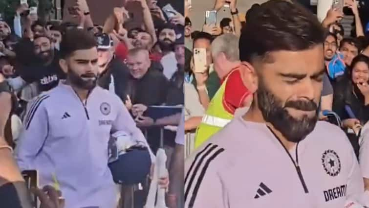 Virat Kohli chant In Adelaide Australia before IND vs AUS 2nd Pink Ball test Watch video here Watch: